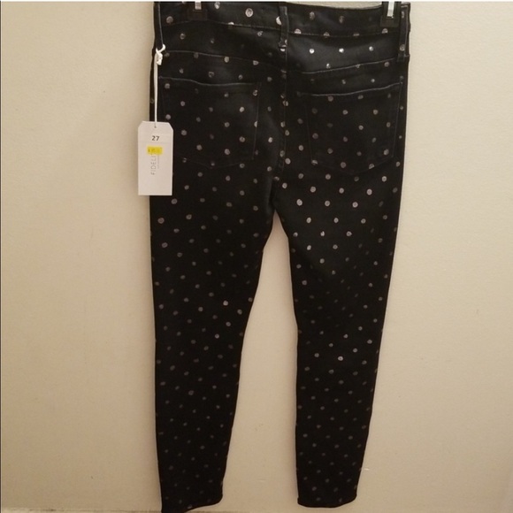 Fidelity Jeans - black & silver polka dots - Picture 3 of 9